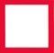 Bild 19 - Rote quadratische Tafel mit weißen waagerechten Streifen am oberen und unteren Rand