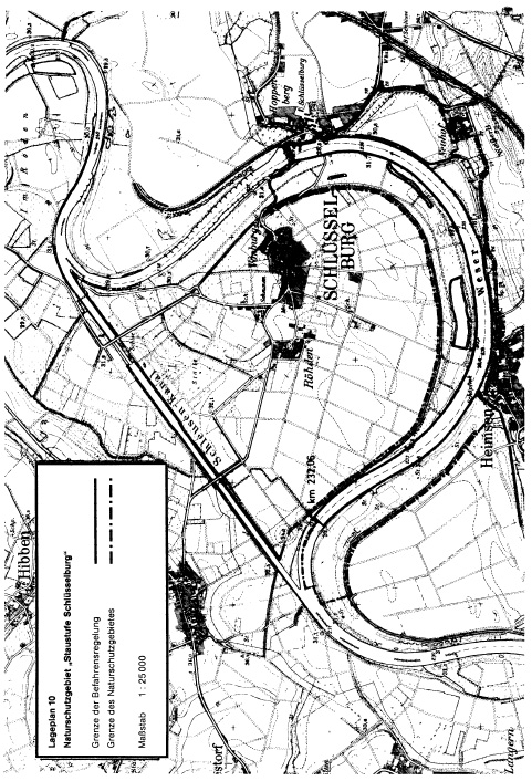 Lageplan 10 NSGBefV - Naturschutzgebiet Staustufe Schlüsselburg