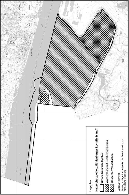 Anlage (zu § 1 Absatz 1) - Lageplan Naturschutzgebiet Mühlenberger Loch/Neßsand