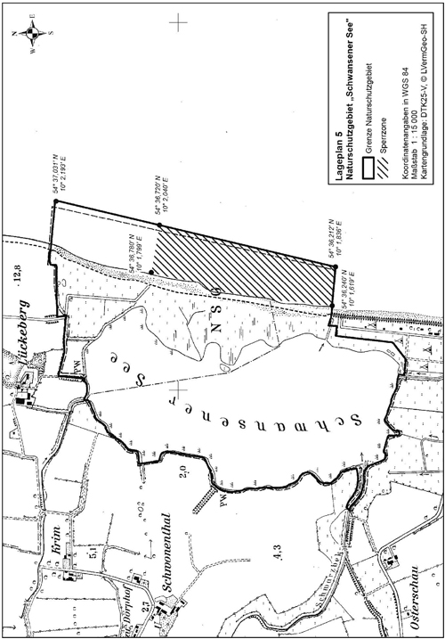Lageplan 5 Anlage (zu § 1 Absatz 1) OstseeSHNSGBefV -Schwansener See
