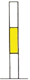 weiße Stange mit einem breiten gelben Band