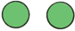 zwei grüne Kreise nebeneinander