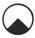 ein weißer Kreis mit einem schwarzen Rand mit einem schwarzen Dreieck mit der Spitze nach oben am unteren Rand