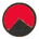 ein roter Kreis mit einem schwarzen Dreieck mit der Spitze nach oben am unteren Rand