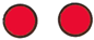 zwei rote Kreise nebeneinander