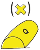 gelbe Fasstonne mit einem großen schwarzen Buchstaben Q mit einem gelben liegenden Kreuz als Toppzeichen