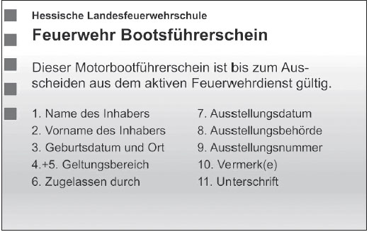 Muster Amtlicher Berechtigungsschein der Hessischen Landesfeuerwehrschule (Muster ab 01.07.2019) (Rückseite)